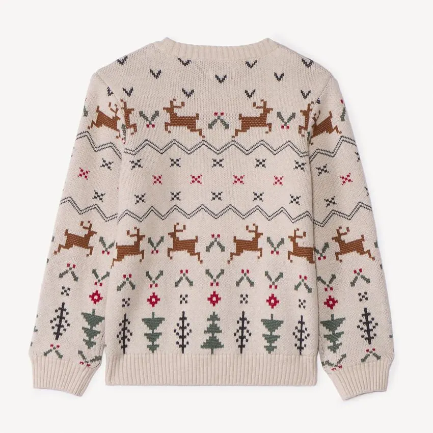 Pull de Noël en tricot jacquard pour garçon