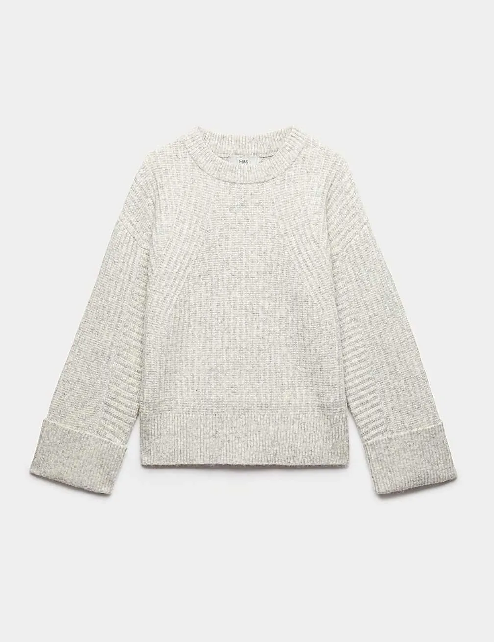 Ribbed Relaxed Jumper with Alpaca