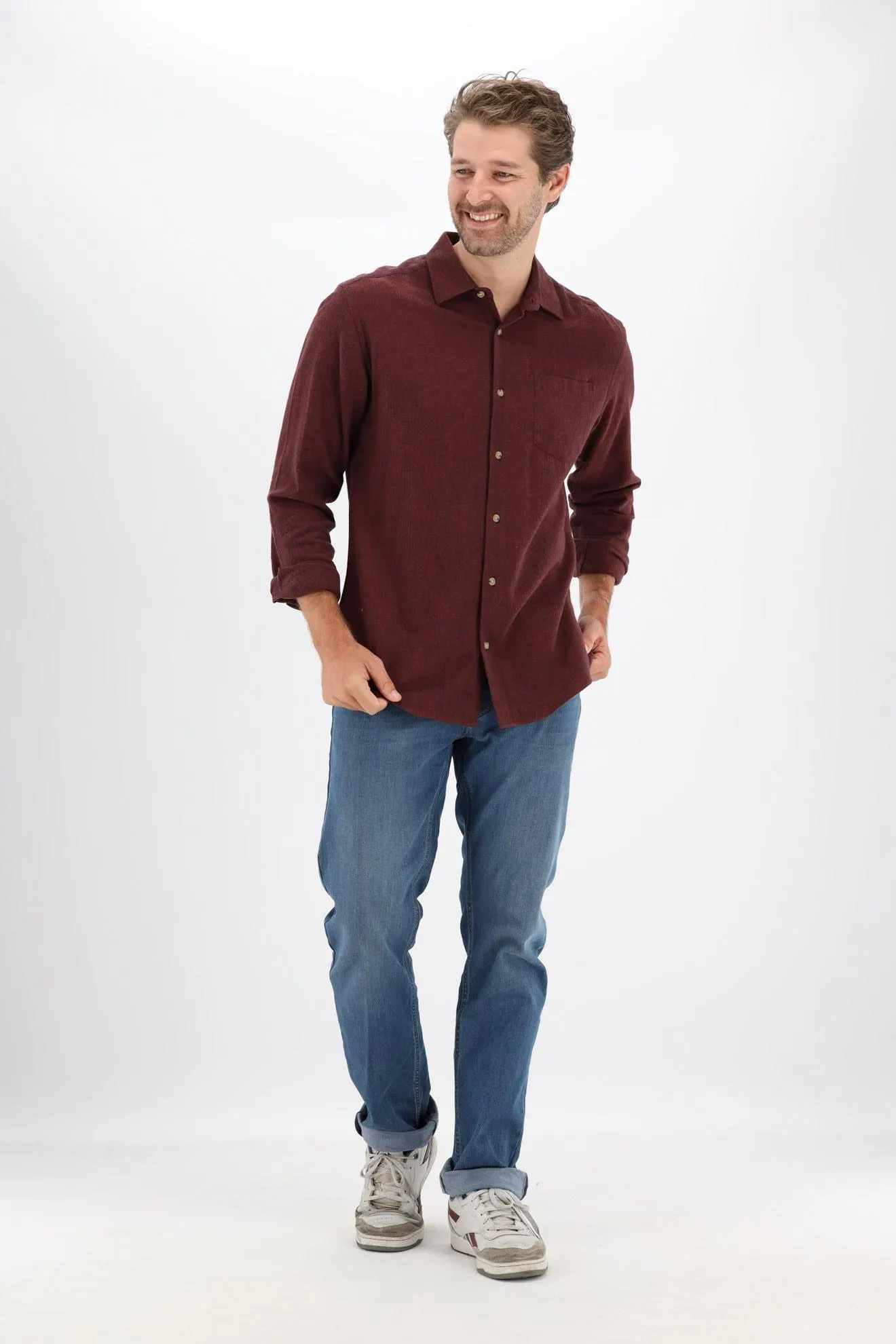 Bordeaux regular hemd by Tuur