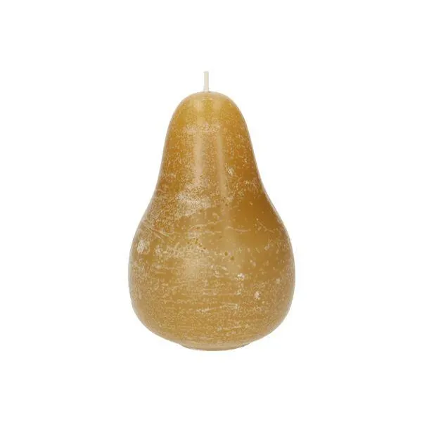 Kaars peer, geel, Ø11 X 7,5 cm