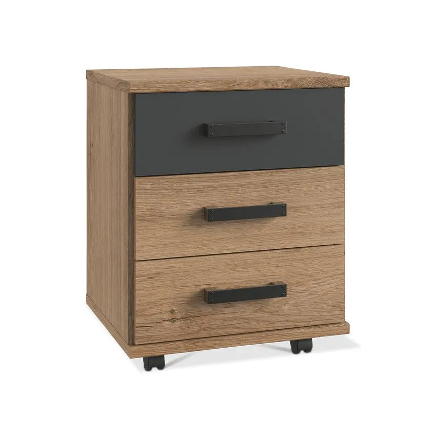 Ladeblok HUVAR Plankeneiche/Graphite