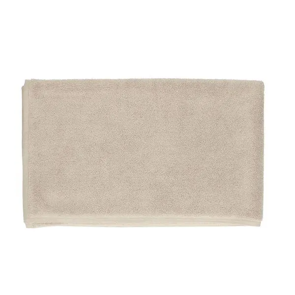 Badmat, Recycled katoen, Licht zand, 50 x 80 cm