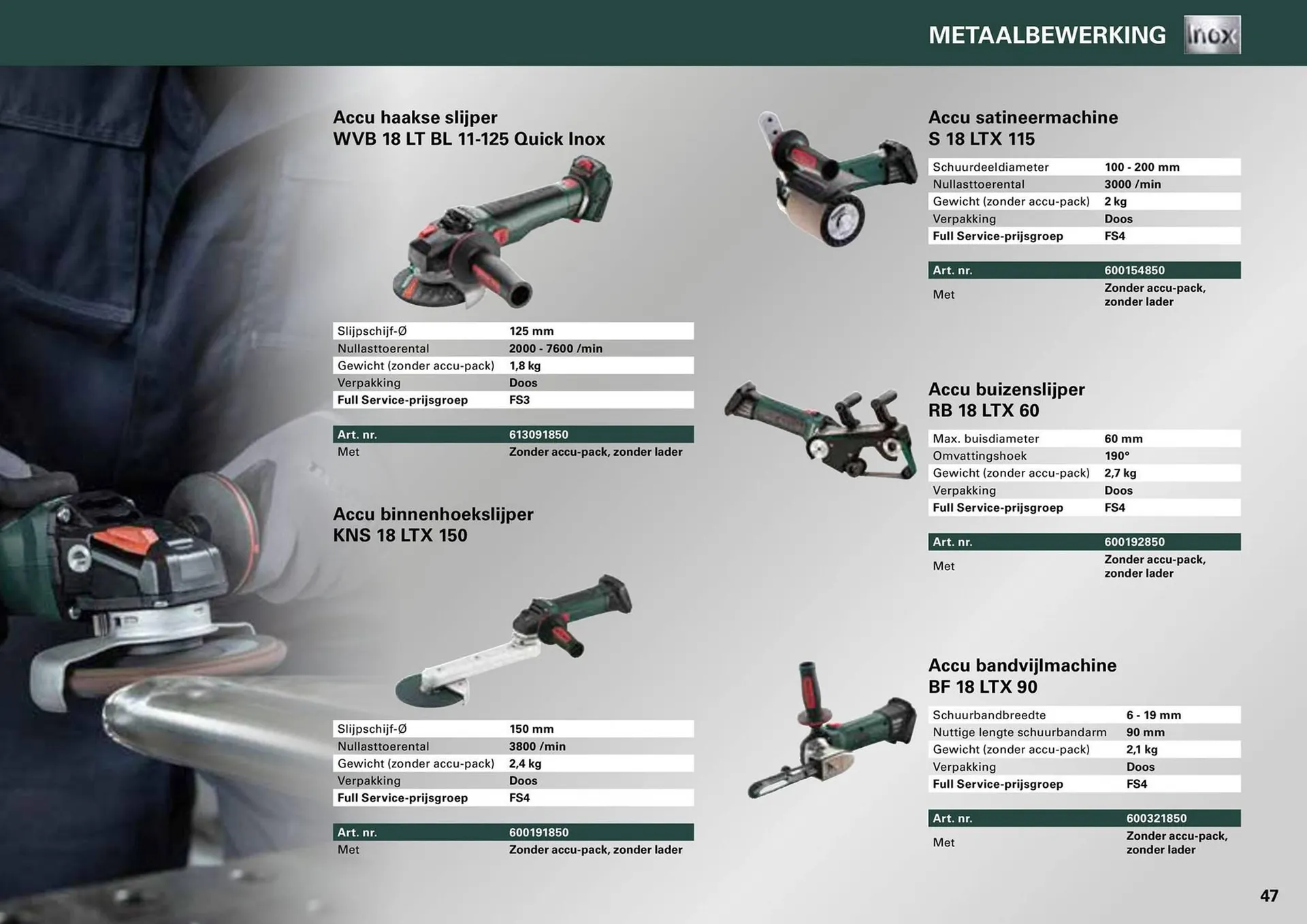 Metabo folder van 7 maart tot 31 december 2024 - folder pagina 47