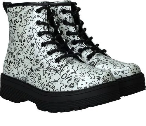 Skechers Gravlen Hi Boots Zilver Meisjes