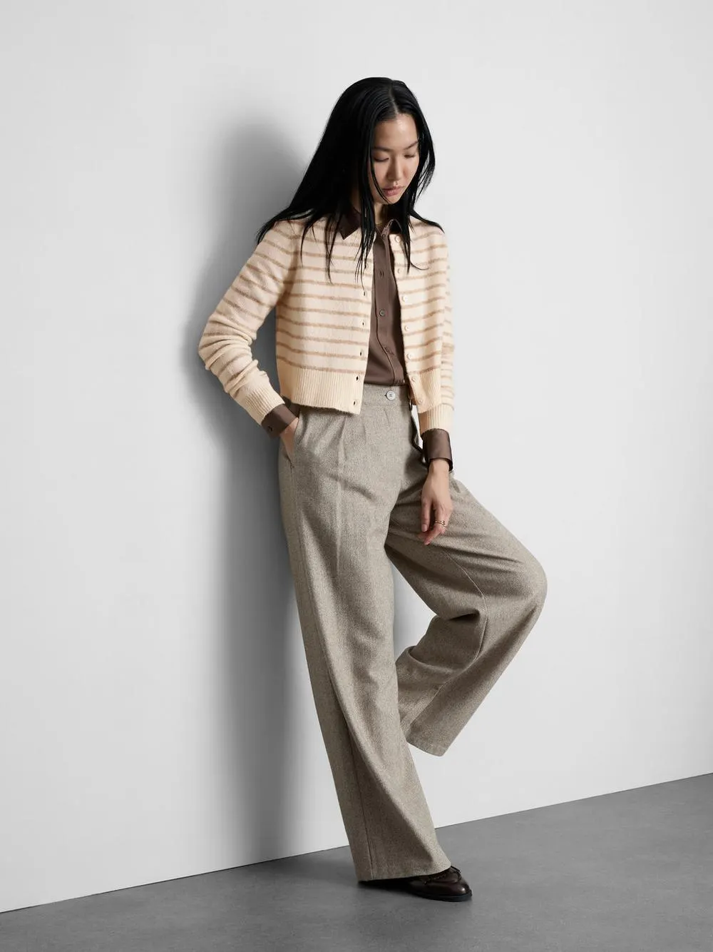 Gilet court à col ras-du-cou