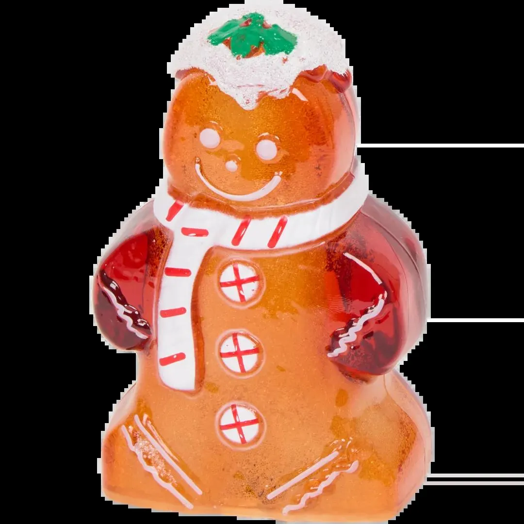 Figura di pan di zenzero con illuminazione