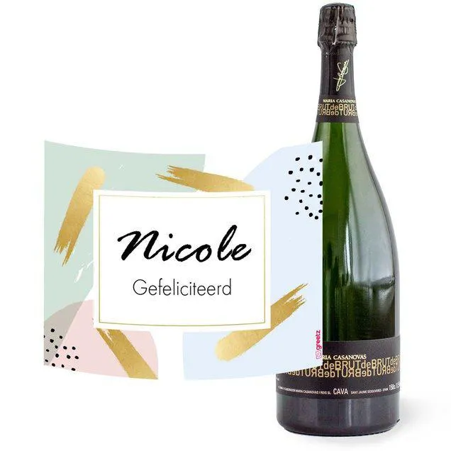 Maria Casanovas | Cava Magnum| 1,5 L | Gefeliciteerd met eigen naam