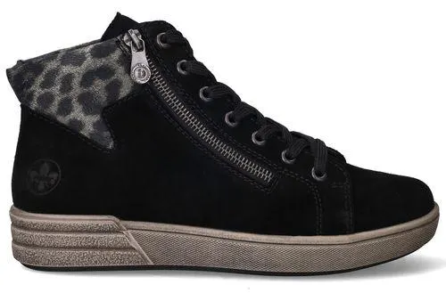 Rieker Veterschoenen Zwart Dames