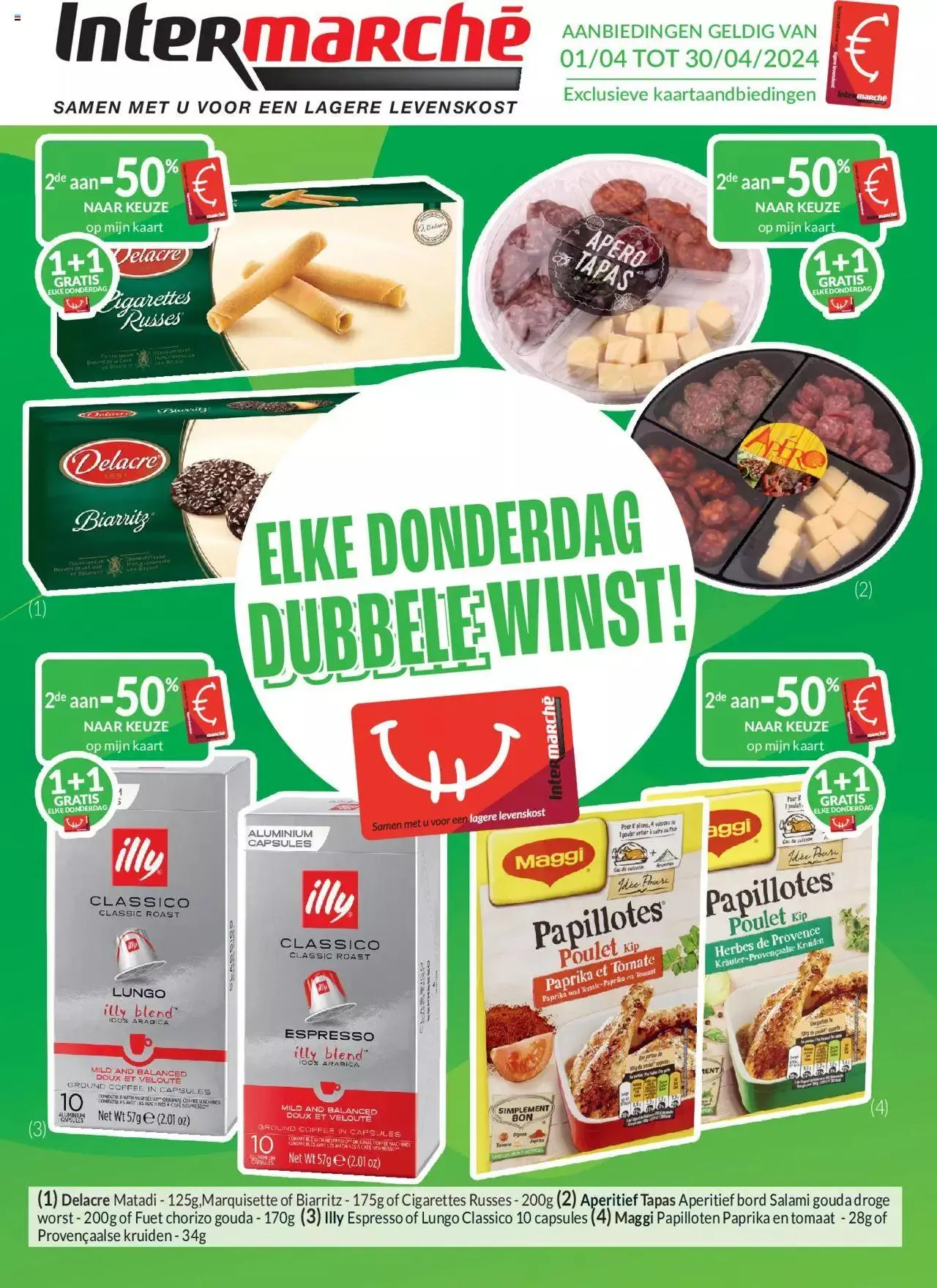Intermarché De aprilaanbiedingen met de Intermarché-kaart van 30 april tot 31 december 2024 - folder pagina 1