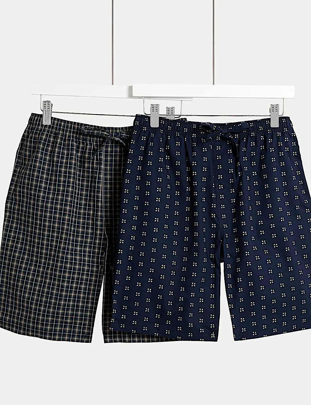 2pk Pure Cotton Printed Pyjama Shorts