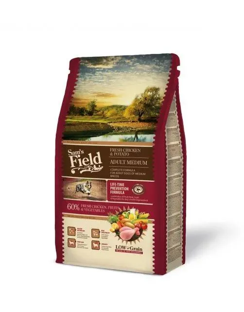 Sam's Field Adult Medium Kip&Aardappel - Hondenvoer