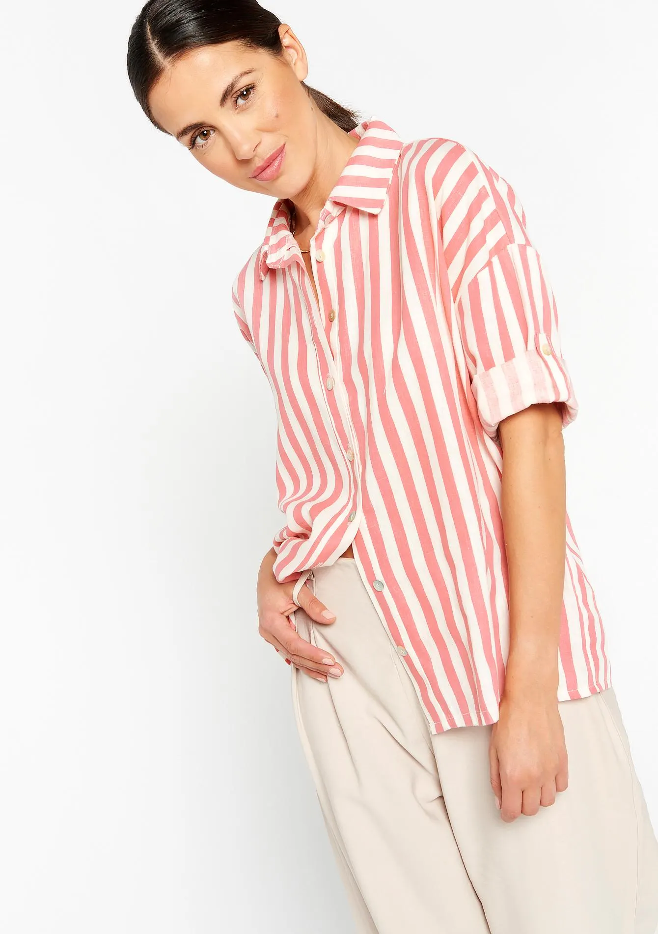 Striped linen shirt
