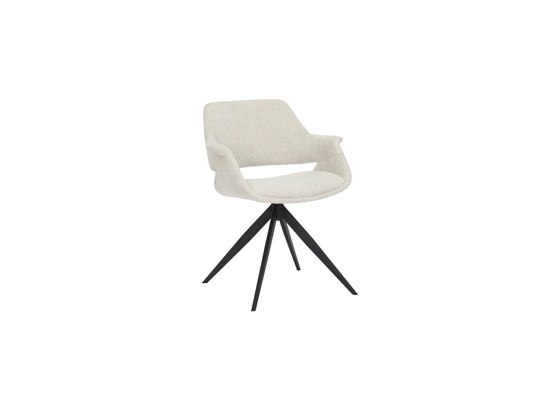 Draaistoel Commander 58x58x77,5cm - stof - cream