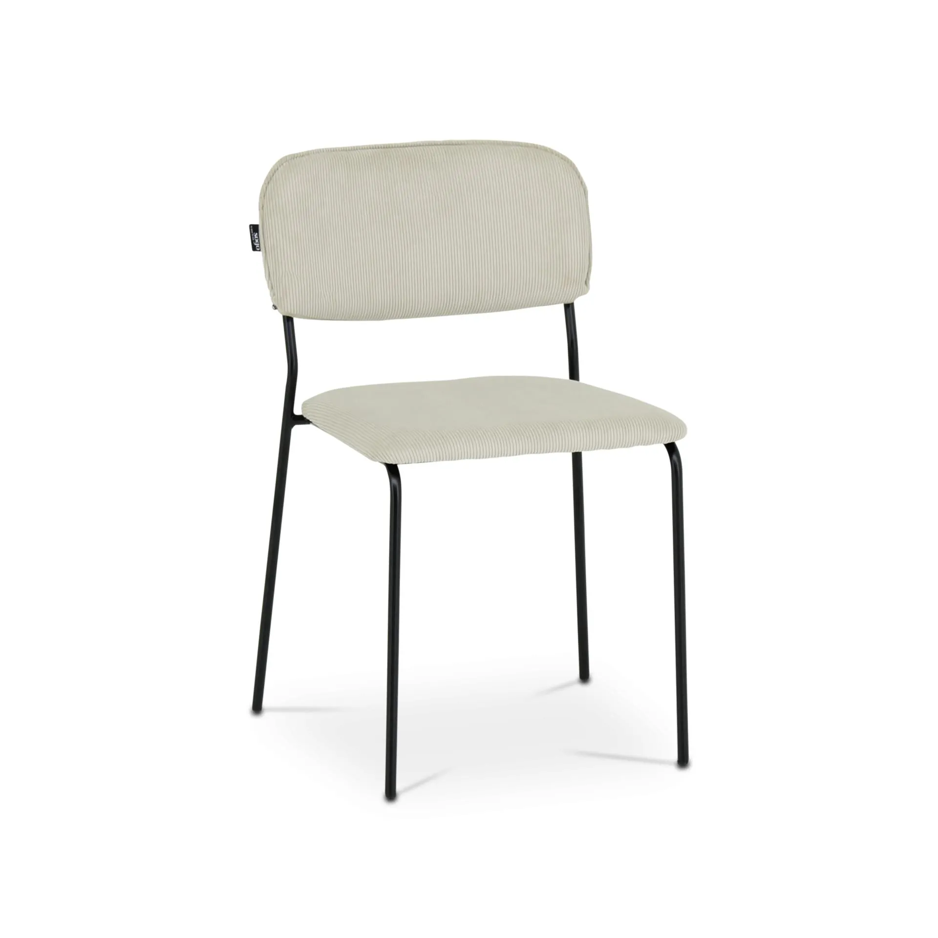 Stoel BELYNA ribfluweel beige