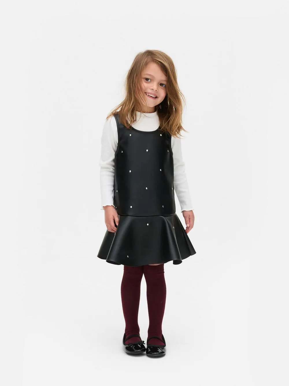 18 mois–8 ans | Ensemble robe cloutée et t-shirt