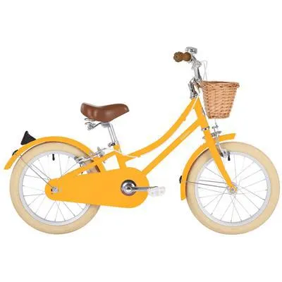 Bobbin Fiets 16" gingersnap (incl mandje+wieltjes) - yellow