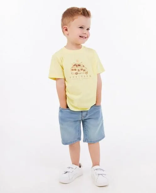 Lichtblauwe jeansshort
