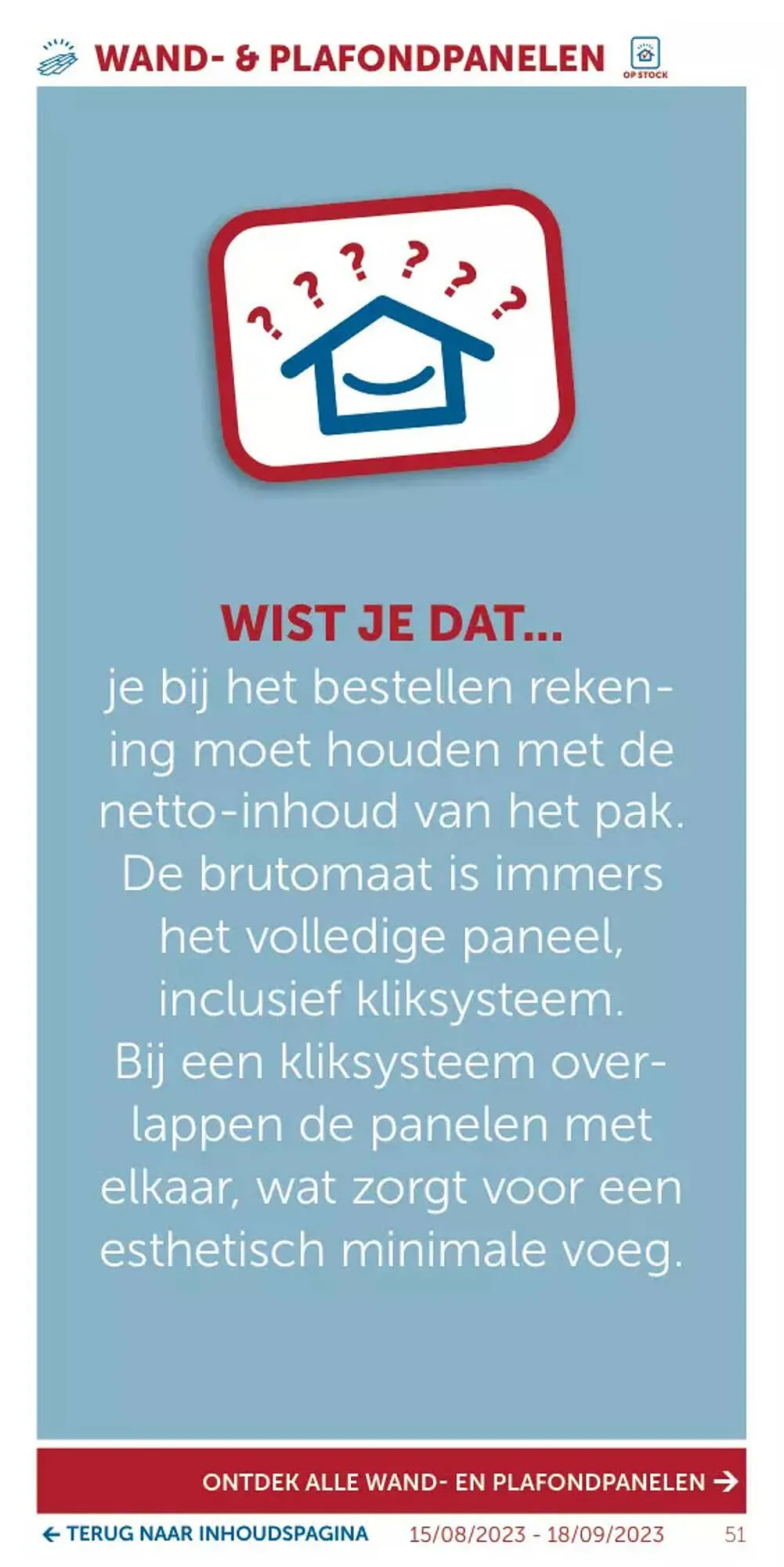 Zelfbouwmarkt folder van 15 augustus tot 18 september 2023 - folder pagina 51