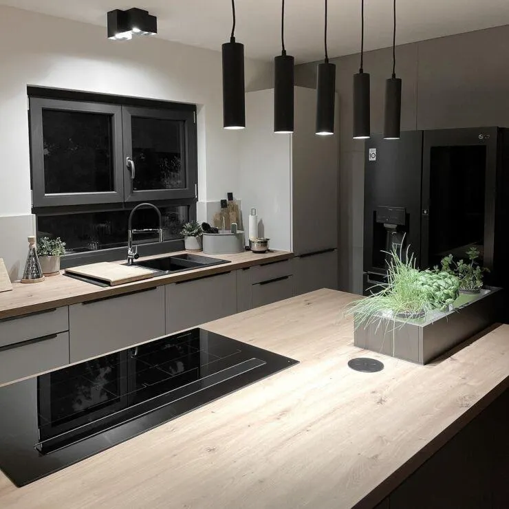 Moderne hanglamp zwart 5-lichts - Jeana