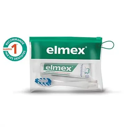 Reiskit voor de tanden Sensitive Elmex, tandenborstel + tandpasta 20 ml