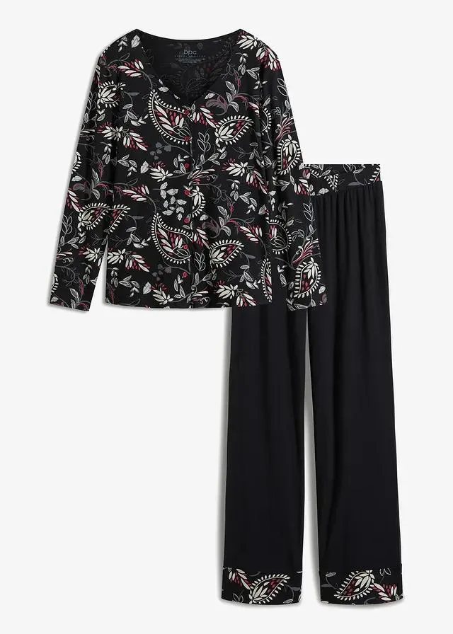 Pyjama avec patte de boutonnage