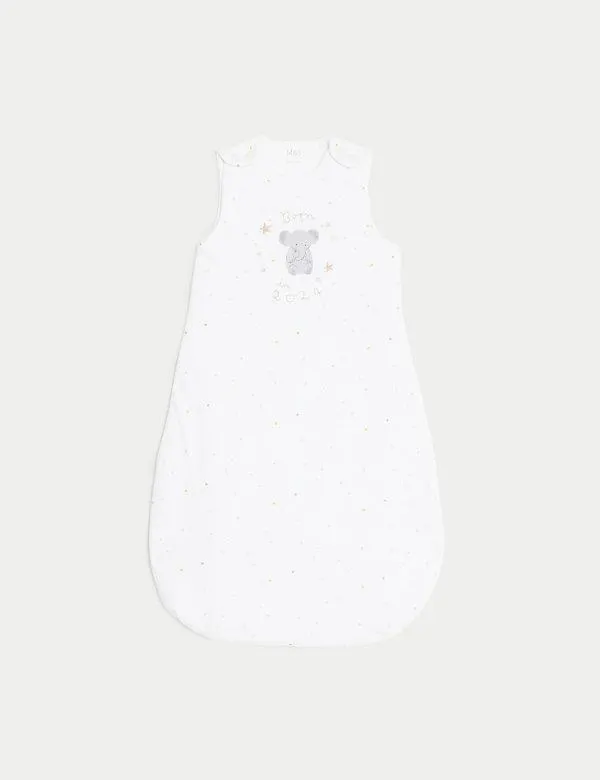 Pure Cotton Born In 2024 2.5 Tog Sleeping Bag (0-18 Mths)