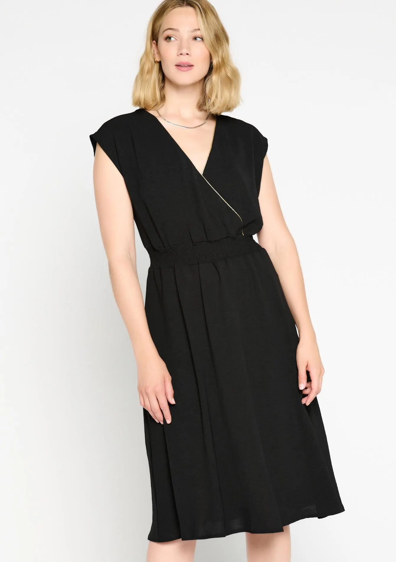 Plain wrap dress