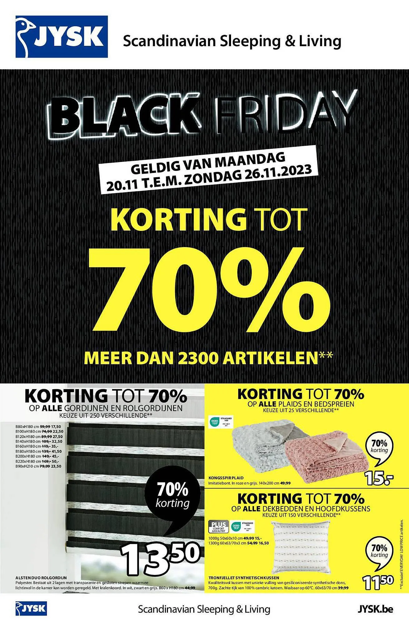 Jysk folder van 20 november tot 3 december 2023 - folder pagina 1