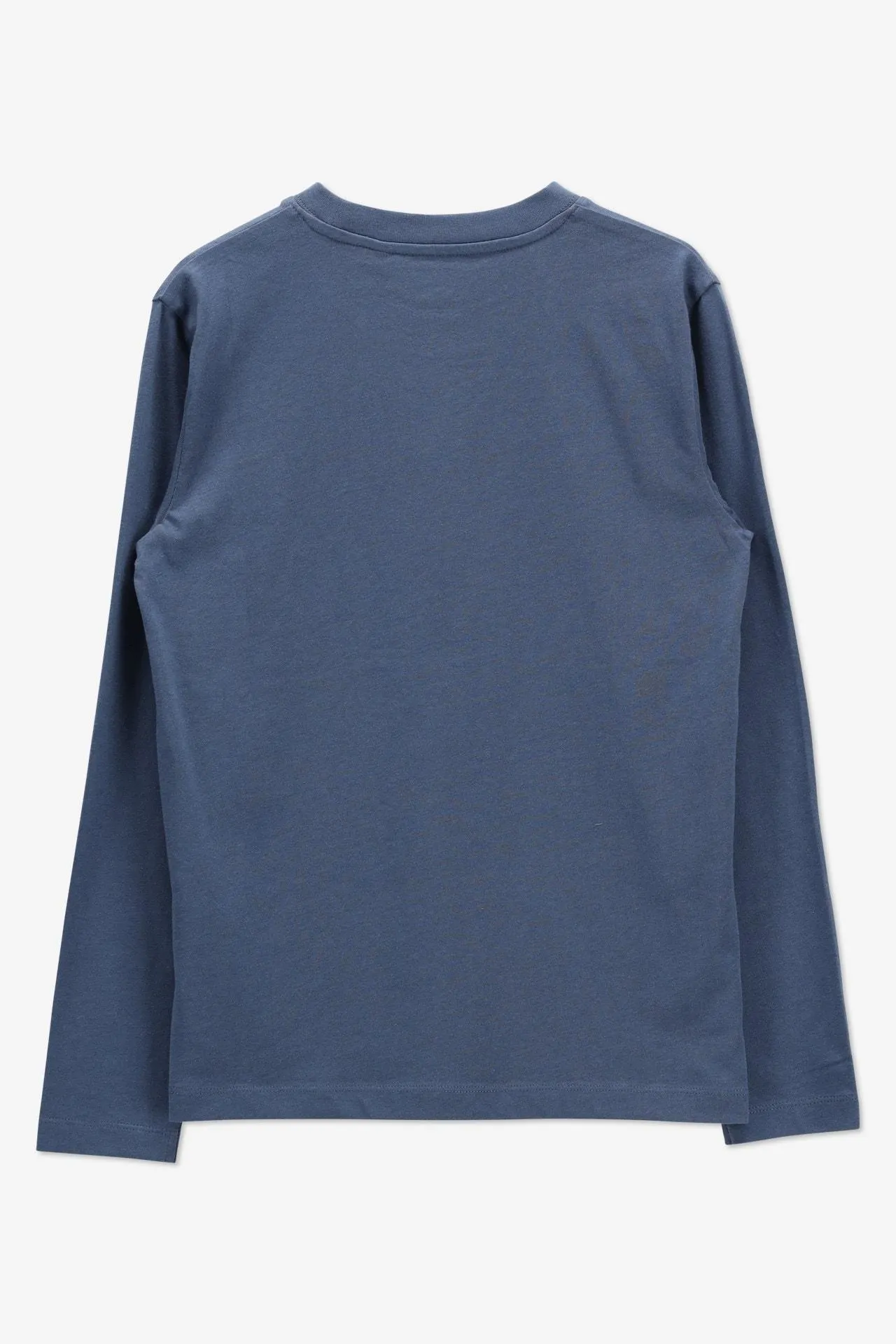 Donkerblauw T-shirt met lange mouw en print