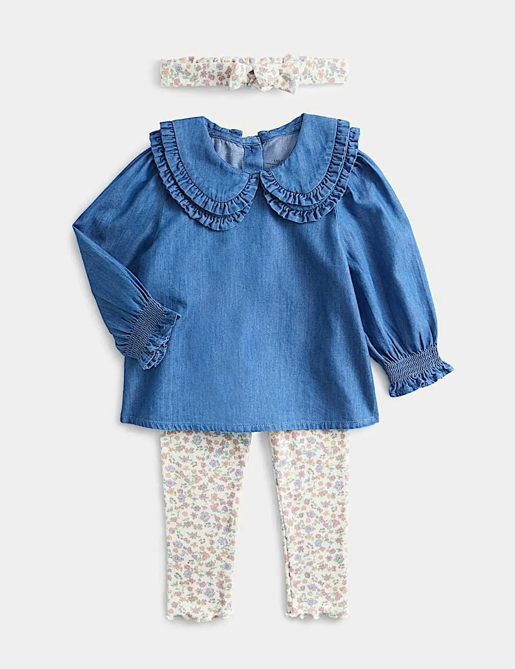 2pc Cotton Rich Denim Top & Bottom Outfit (0-6 Yrs)