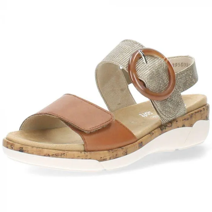 Cognac sandalen