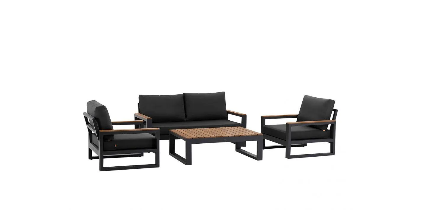 Loungeset Soho 4 personen - 2-zits bank - 2 stoelen