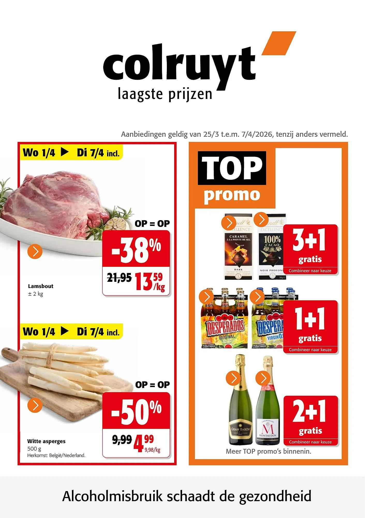 Colruyt folder van 25 maart tot 7 april 2026 - folder pagina 1