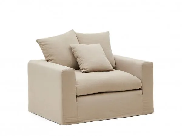 KAVE HOME Fauteuil NORA - Taupe