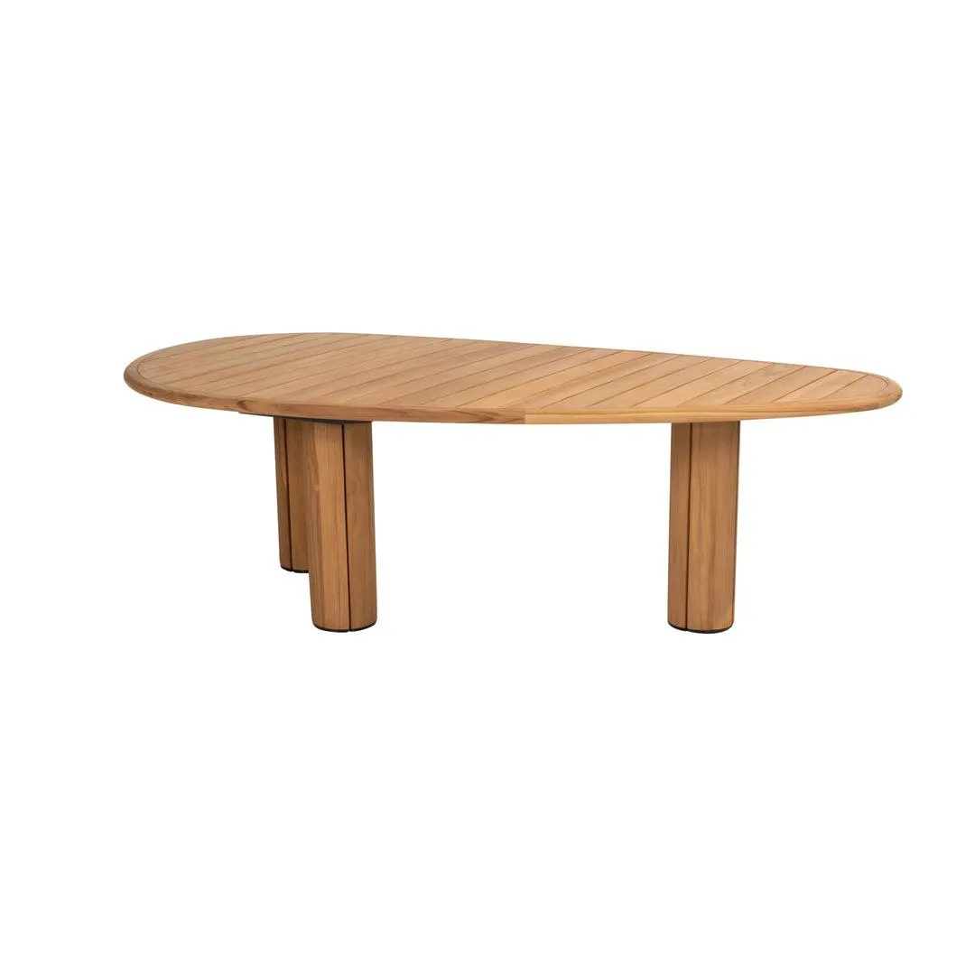 Corsica organische tuintafel in teak 240x130cm