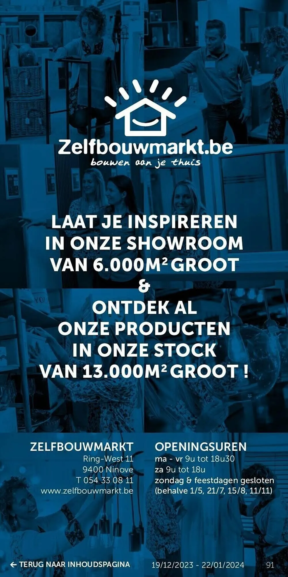 Zelfbouwmarkt folder van 19 december tot 22 januari 2024 - folder pagina 91