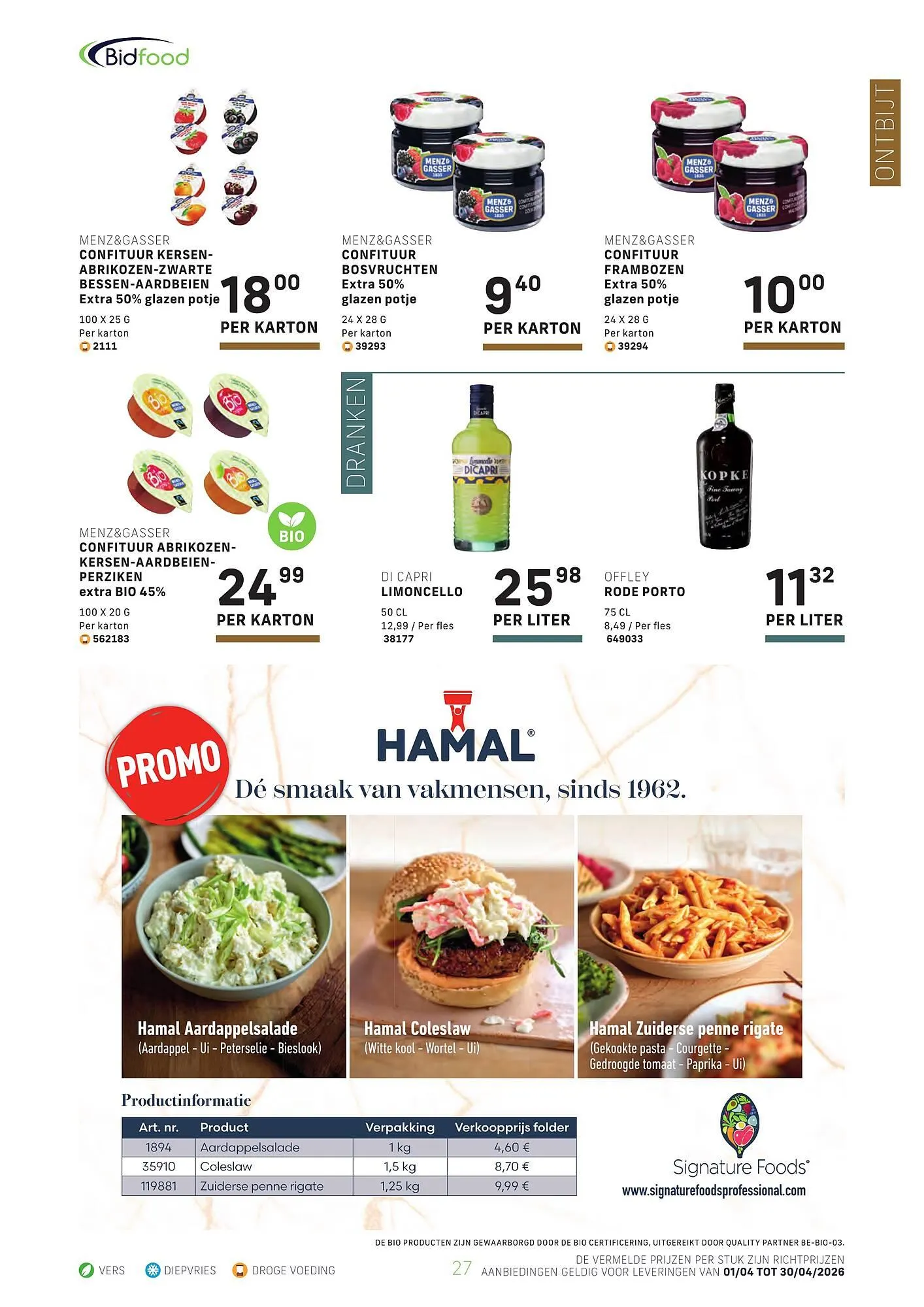 Bidfood folder van 1 april tot 30 april 2026 - folder pagina 27