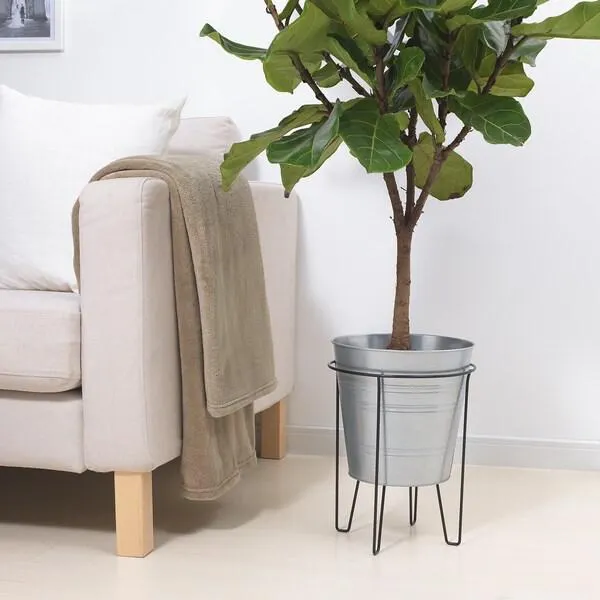 Plant stand, in/outdoor black,