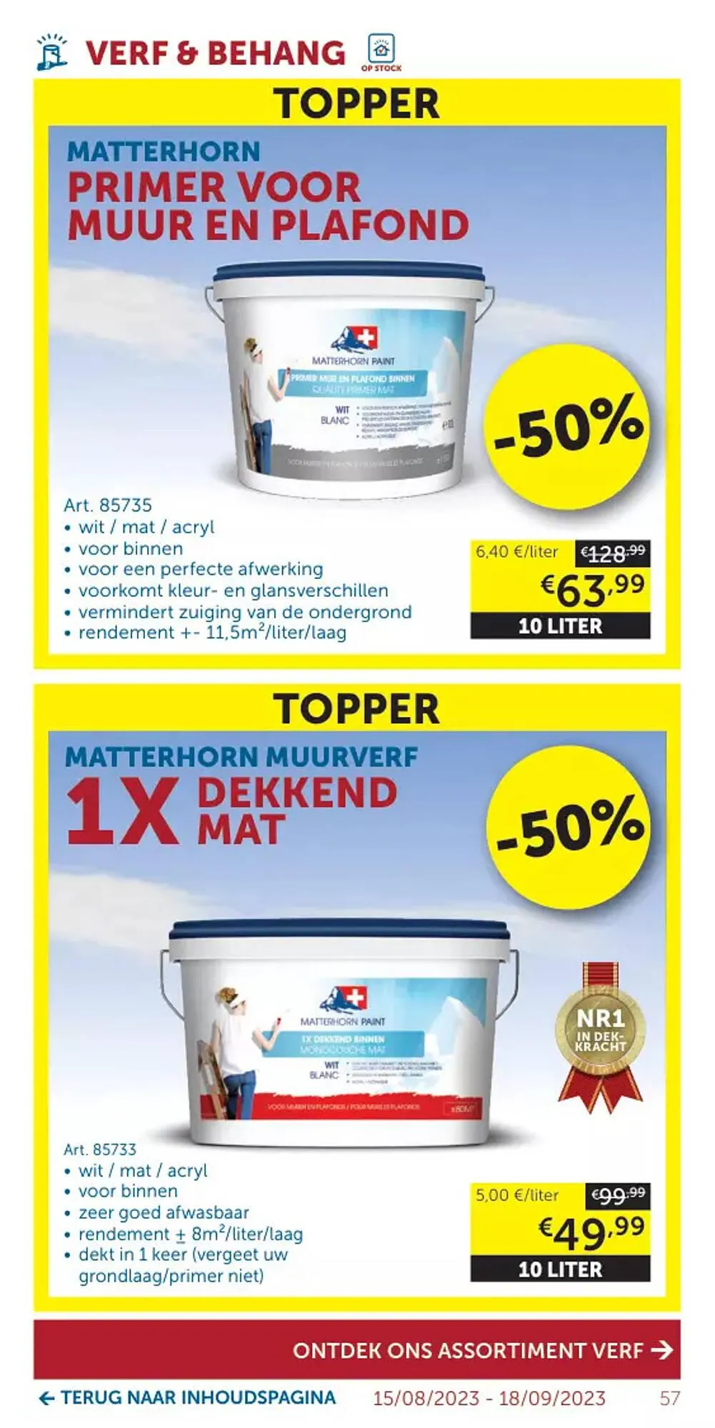 Zelfbouwmarkt folder van 15 augustus tot 18 september 2023 - folder pagina 57