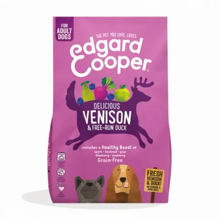 Edgard & Cooper Gibier Frais Et Canard Aux Pommes, Betteraves, Poires Et Myrtilles 7Kg