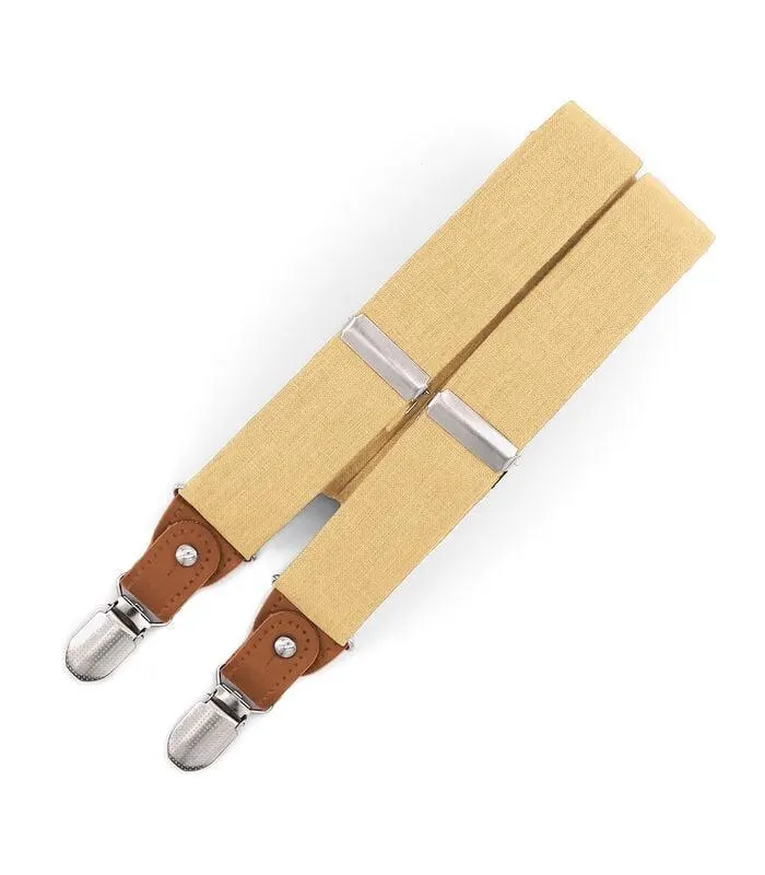 Linnen bretellen warm beige - Barn - Superior