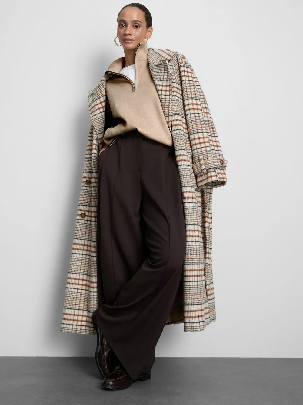 Pull compact à col zippé