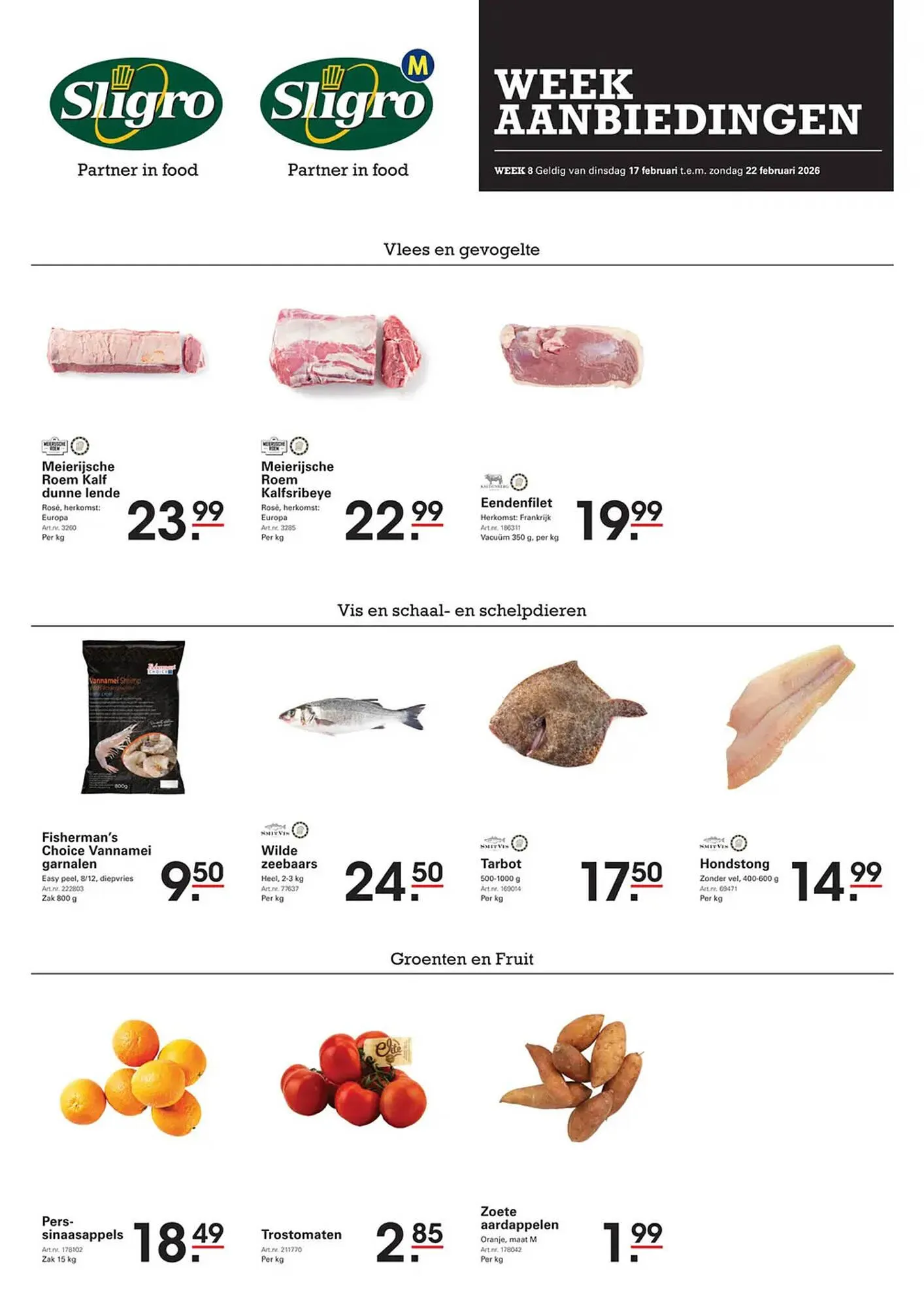 Sligro folder van 17 februari tot 22 februari 2026 - folder pagina 1