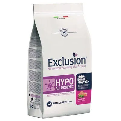 Exclusion hypoallergénique small breed au porc et aux petits pois