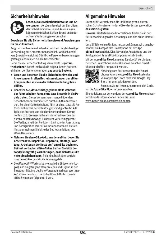 Electric Bike Manual van 12 februari tot 12 augustus 2025 - folder pagina 391