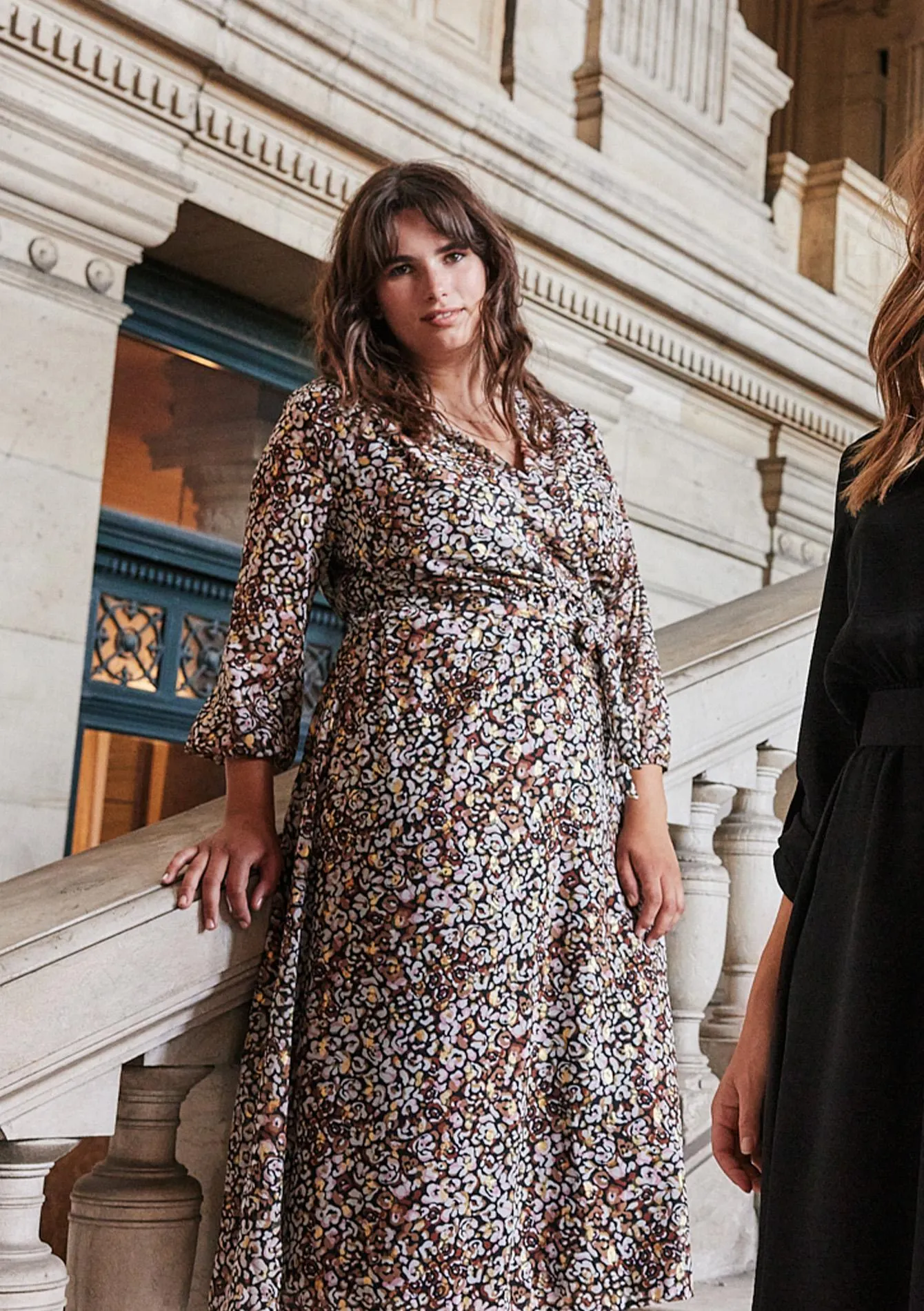 Leopard print wrap dress