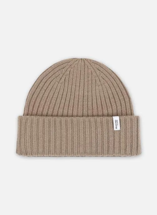 Selected Homme Slhmerino Wool Beanie W Beige