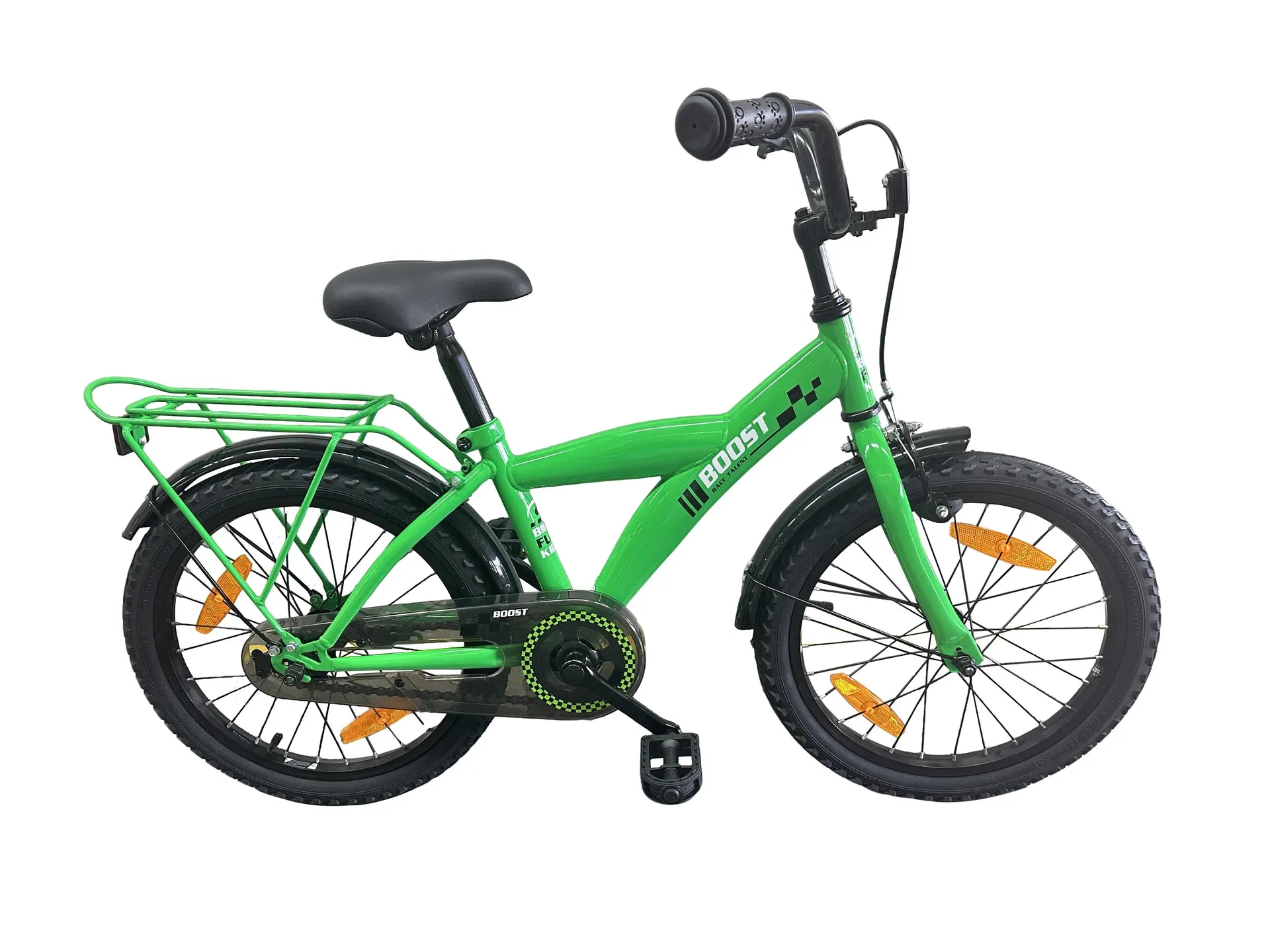 Bikefun kinderfiets boost 18 inch met remnaaf - groen