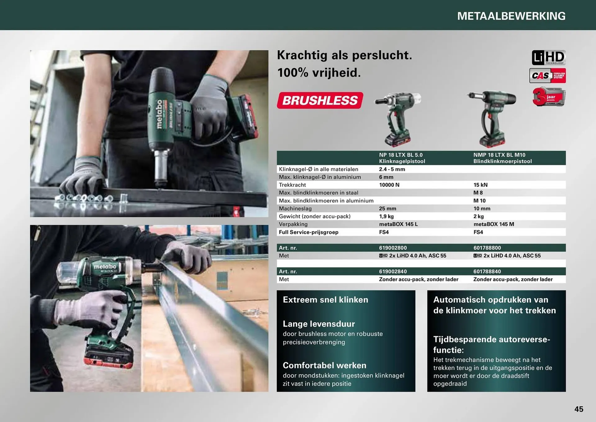Metabo folder van 7 maart tot 31 december 2024 - folder pagina 45