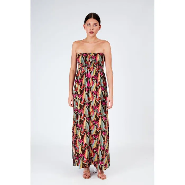 Strandjurk smock bloemen